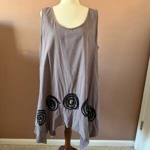 Tulip Lagenlook Cotton Tunic Dress